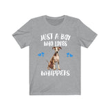 Just A Boy Who Loves Whippets Dogs Shirt, Dog Lover Shirt, Whippet Dog, Animal Toddler Infant Kids Gift T-Shirt Image 3