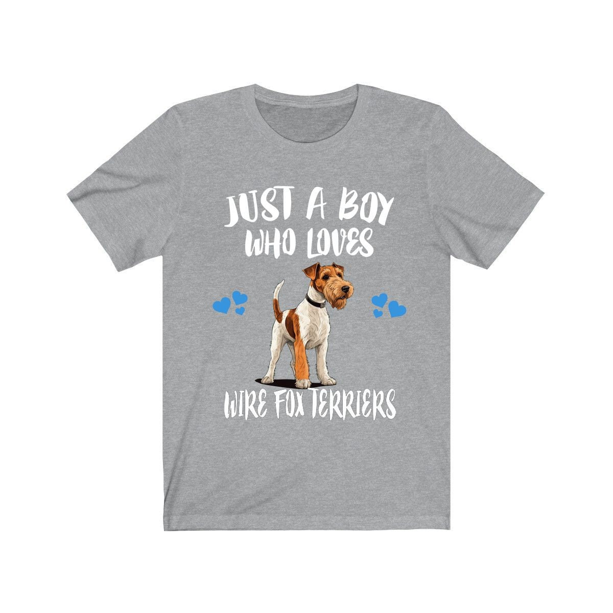 Just A Boy Who Loves Wire Fox Terriers Dogs Shirt - Wire Fox Terrier print design
