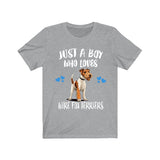 Just A Boy Who Loves Wire Fox Terriers Shirt, Dog Lover Shirt, Wire Fox Terrier Dog, Animal Toddler Infant Kids Gift T-Shirt Image 4