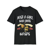 Just A Girl Who Loves Wasps Shirt, Wasp Lover Shirt, Wasp Shirt, Wasp Lover Gift, Animal Shirt Image 1