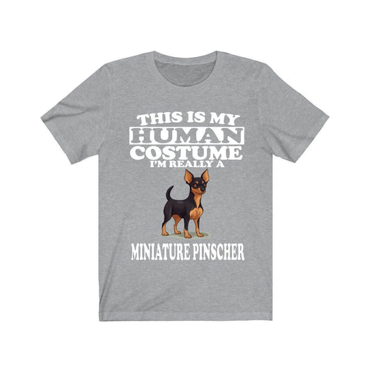 This Is My Human Costume I'm Really A Miniature Pinscher Shirt - Min Pin print design
