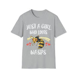 Just A Girl Who Loves Wasps Shirt, Wasp Lover Shirt, Wasp Shirt, Wasp Lover Gift, Animal Shirt Image 3