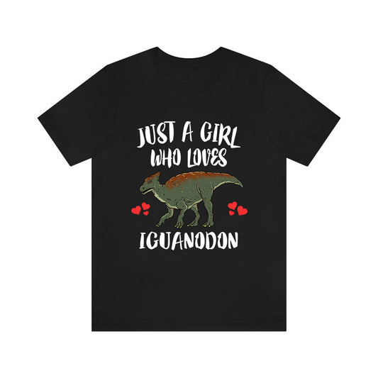 Just A Girl Who Loves Iguanodon Dinosaur Shirt, Iguanodon Lover Shirt, Iguanodon Animal Lover Adult Toddler Infant Kids Gift T-Shirt Image 1