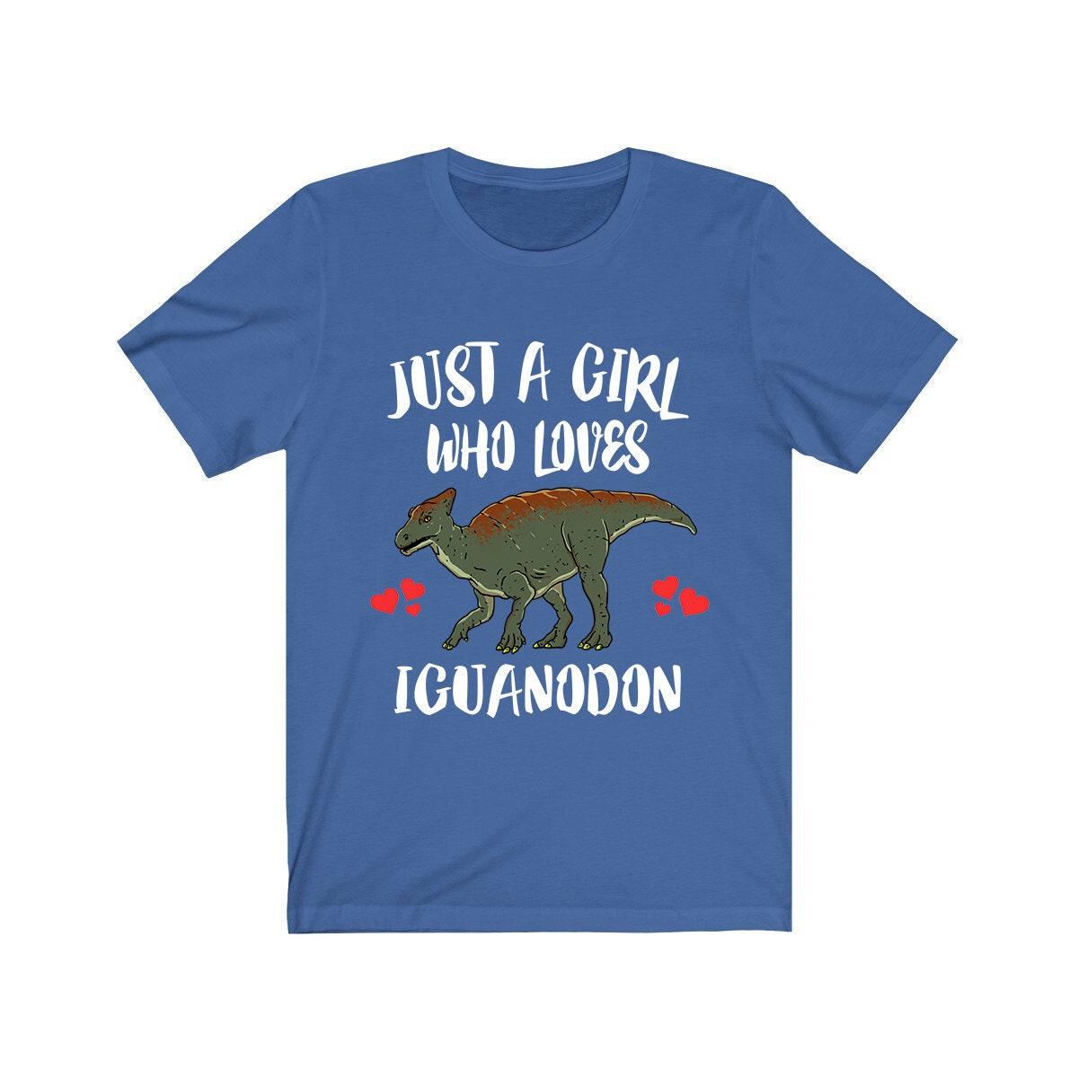 Just a girl who loves iguanodon Cretaceous herbivore dinosaur tee
