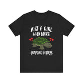 Just A Girl Who Loves Snapping Turtles Ok Shirt, Turtle Lover Shirt, Turtle Shirt, Turtle Lover Gift, Animal Shirt Image 1