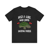 Just A Girl Who Loves Snapping Turtles Ok Shirt, Turtle Lover Shirt, Turtle Shirt, Turtle Lover Gift, Animal Shirt Image 1