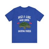 Just A Girl Who Loves Snapping Turtles Ok Shirt, Turtle Lover Shirt, Turtle Shirt, Turtle Lover Gift, Animal Shirt Image 3