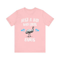 Just A Boy Who Loves Emus Birds Shirt - emu print design
