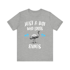 Just A Boy Who Loves Emus Birds Shirt - emu print design