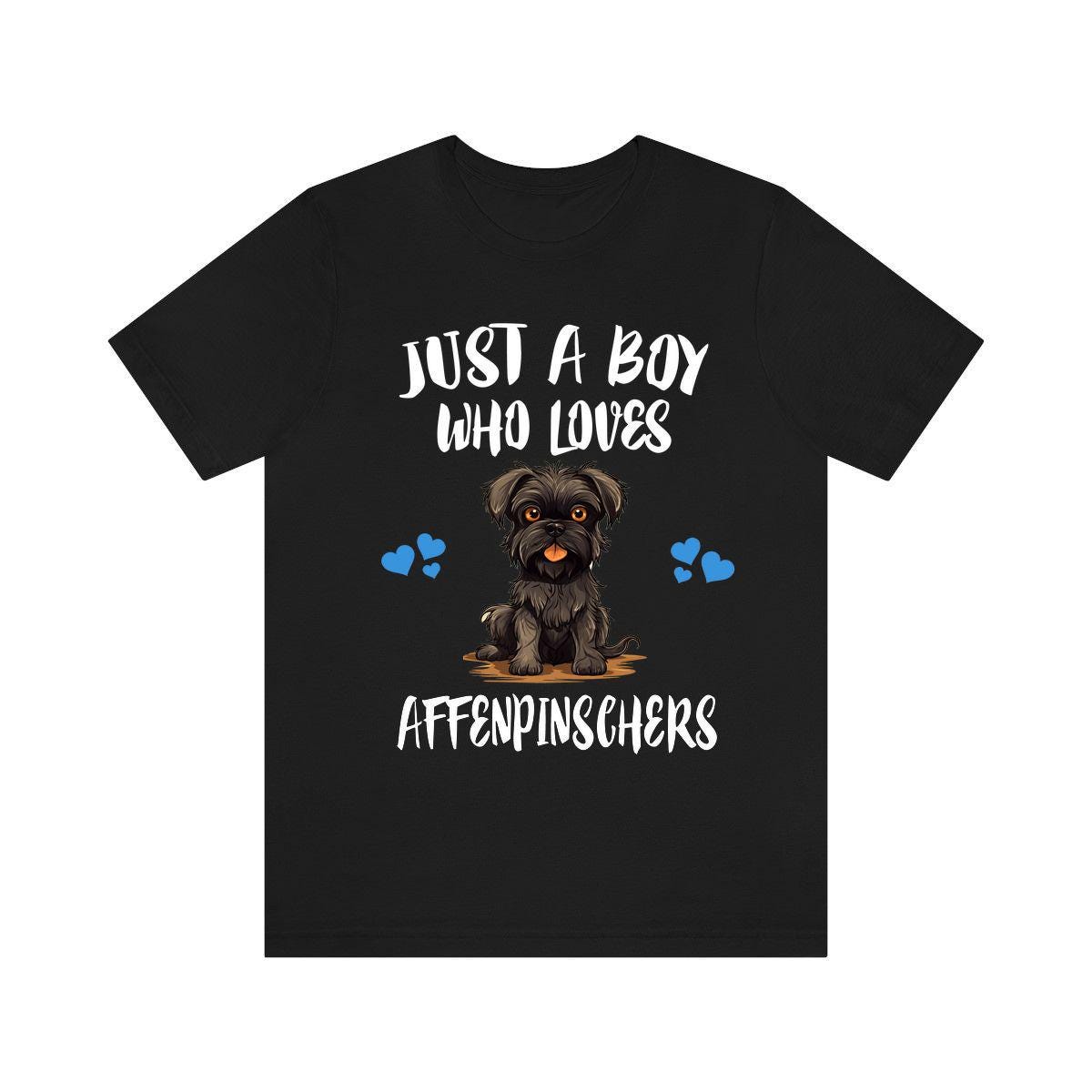 Just a boy who loves affenpinschers monkey-faced toy dog breed tee