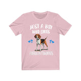 Just A Boy Who Loves American Foxhounds Shirt, Dog Lover Shirt, American Foxhound Dog, Animal Toddler Infant Kids Gift T-Shirt Image 4