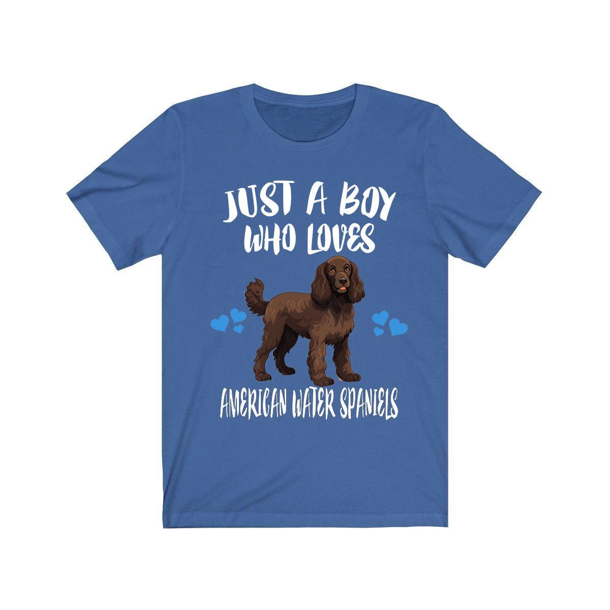 Just a boy who loves American water spaniels sporting retriever tee