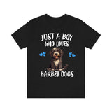 Just A Boy Who Loves Barbets Shirt, Dog Lover Shirt, Barbet Dog, Animal Toddler Infant Kids Gift T-Shirt Image 2