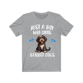 Just A Boy Who Loves Barbets Shirt, Dog Lover Shirt, Barbet Dog, Animal Toddler Infant Kids Gift T-Shirt Image 1