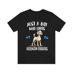 Just a boy who loves Bedlington terriers lamb-like English terrier tee