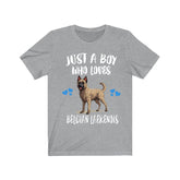 Just A Boy Who Loves Belgian Laekenois Shirt, Dog Lover Shirt, Belgian Laekenois Dog, Animal Toddler Infant Kids Gift T-Shirt Image 1