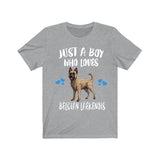 Just A Boy Who Loves Belgian Laekenois Shirt, Dog Lover Shirt, Belgian Laekenois Dog, Animal Toddler Infant Kids Gift T-Shirt Image 1