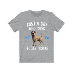 Just a boy who loves Belgian Laekenois rare shepherd dog tee