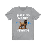 Just A Boy Who Loves Briards Shirt, Dog Lover Shirt, Briard Dog, Animal Toddler Infant Kids Gift T-Shirt Image 3