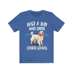 Just a boy who loves Clumber spaniels English sporting gun dog tee