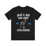 Just A Boy Who Loves Deerhounds Dog Shirt, Dog Lover Shirt, Deerhound Dog, Animal Toddler Infant Kids Gift T-Shirt Image 2
