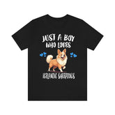 Just A Boy Who Loves Icelandic Sheepdogs Shirt, Dog Lover Shirt, Icelandic Sheepdog Dog, Animal Toddler Infant Kids Gift T-Shirt Image 1