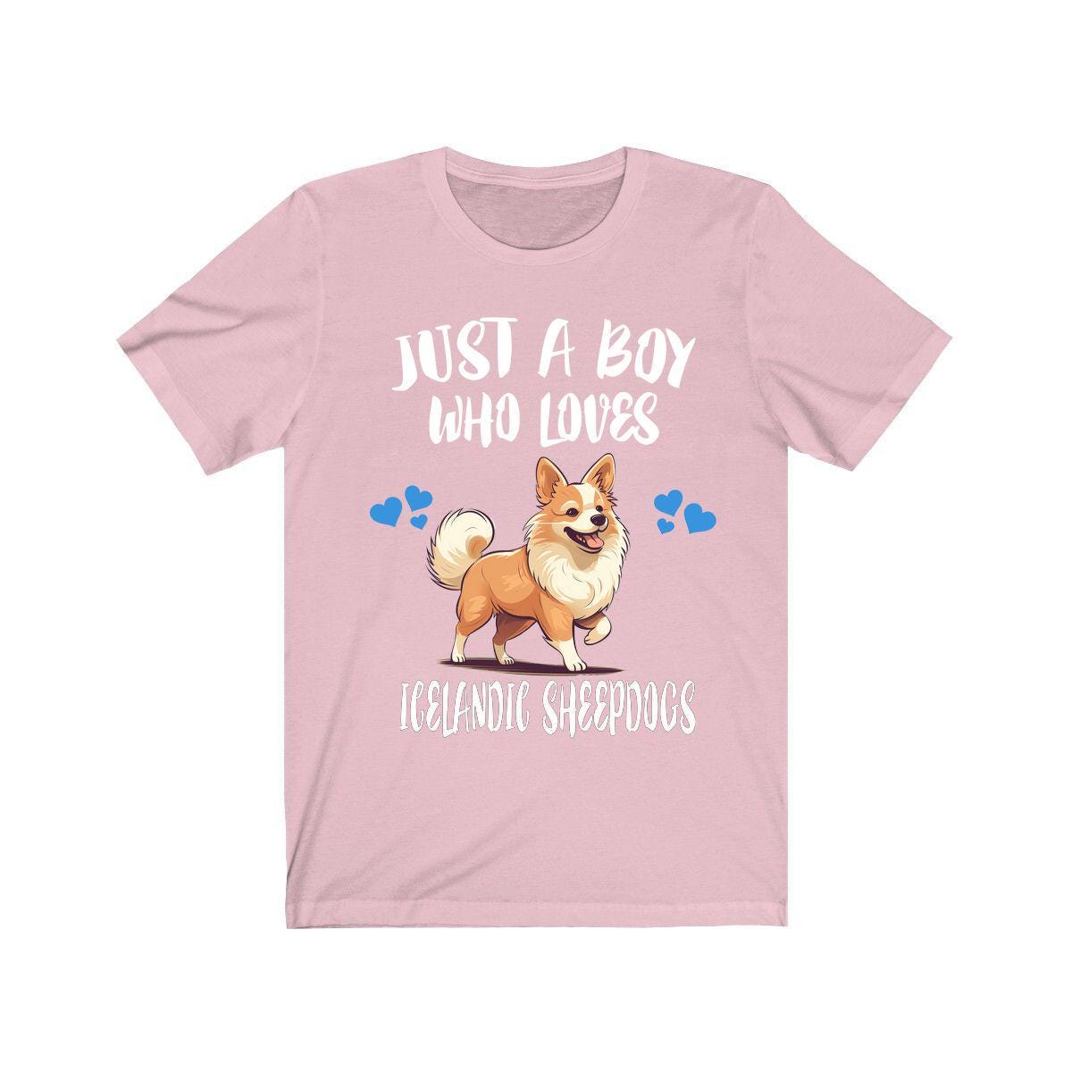 Just a boy who loves Icelandic sheepdogs Viking Nordic herding dog tee