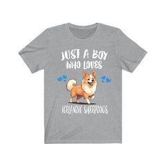 Just a boy who loves Icelandic sheepdogs Viking Nordic herding dog tee
