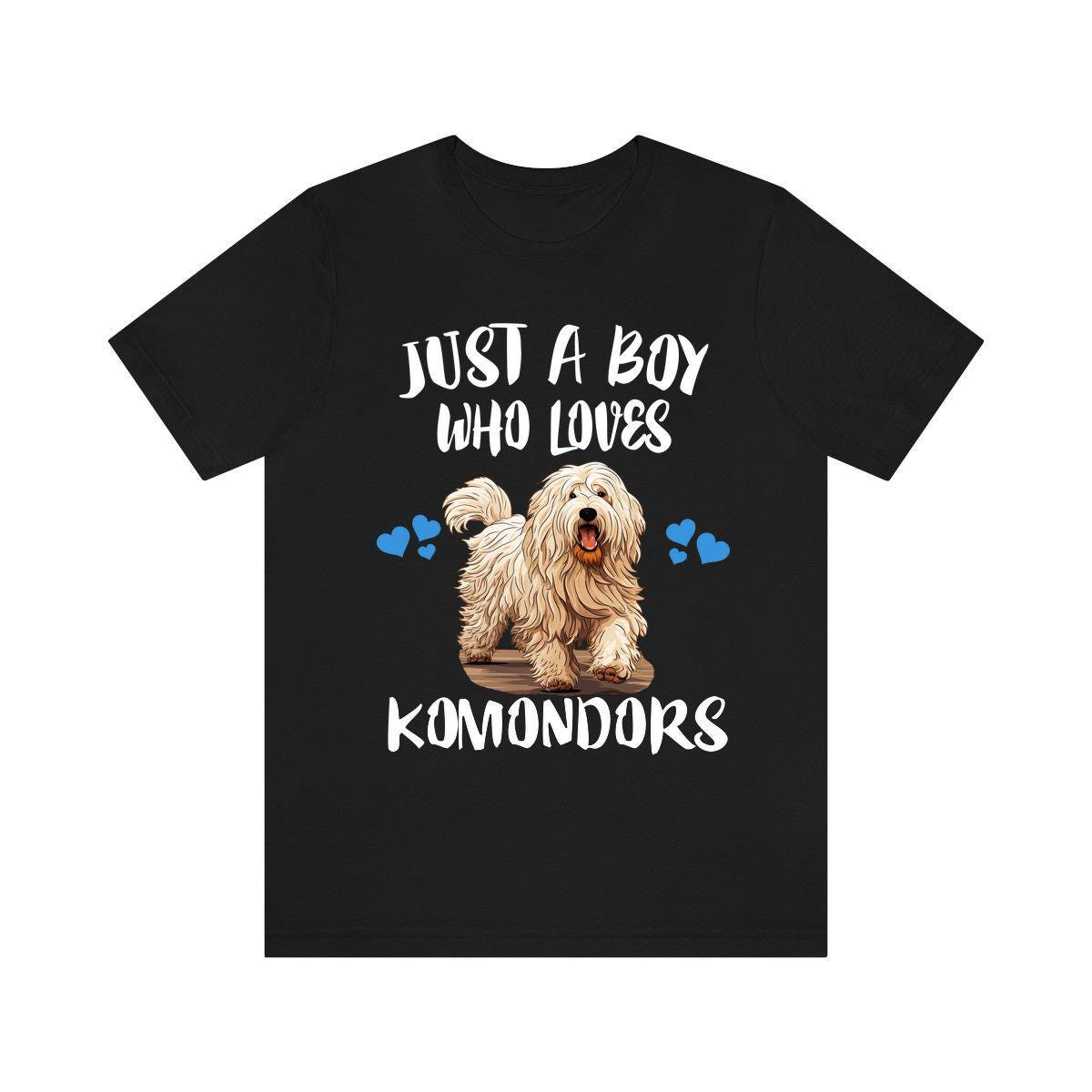 Just A Boy Who Loves Komondors Shirt, Dog Lover Shirt, Komondor Dog, Animal Toddler Infant Kids Gift T-Shirt Image 1