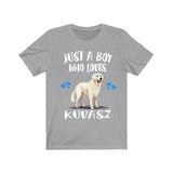 Just A Boy Who Loves Kuvasz Shirt, Dog Lover Shirt, Kuvasz Dog, Animal Toddler Infant Kids Gift T-Shirt Image 3