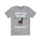 Just A Boy Who Loves Manchester Terriers Shirt, Dog Lover Shirt, Manchester Terrier Dog, Animal Toddler Infant Kids Gift T-Shirt Image 3