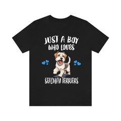 Sealyham Terrier T-Shirt for Boys - sealyham terrier print design
