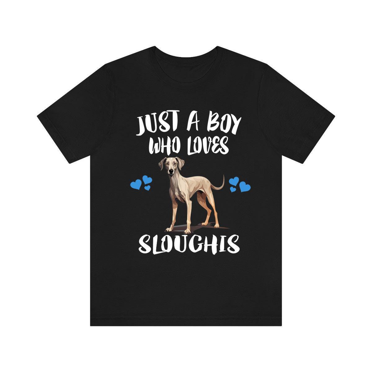 Just A Boy Who Loves Sloughis Dogs Shirt, Dog Lover Shirt, Sloughi Dog, Animal Toddler Infant Kids Gift T-Shirt Image 1