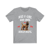Just A Girl Who Loves Briards Shirt, Dog Lover Shirt, Briard Dog, Animal Toddler Infant Kids Gift T-Shirt Image 3