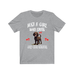 Curly Coated Retriever T-Shirt for Girls - curly coated retriever print design