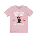 Just A Girl Who Loves Curly Coated Retrievers Shirt, Dog Lover Shirt, Curly Coated Retriever Dog, Animal Toddler Infant Kids Gift T-Shirt Image 1