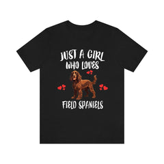 Field Spaniel T-Shirt for Girls - field spaniel print design