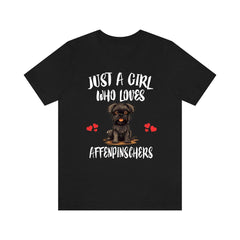 Affenpinscher T-Shirt for Girls - affenpinscher print design