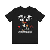 Just A Girl Who Loves American Foxhounds Shirt, Dog Lover Shirt, American Foxhound Dog, Animal Toddler Infant Kids Gift T-Shirt Image 1