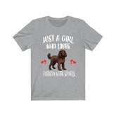 Just A Girl Who Loves American Water Spaniels Shirt, Dog Lover Shirt, American Water Spaniel Dog, Animal Toddler Infant Kids Gift T-Shirt Image 1
