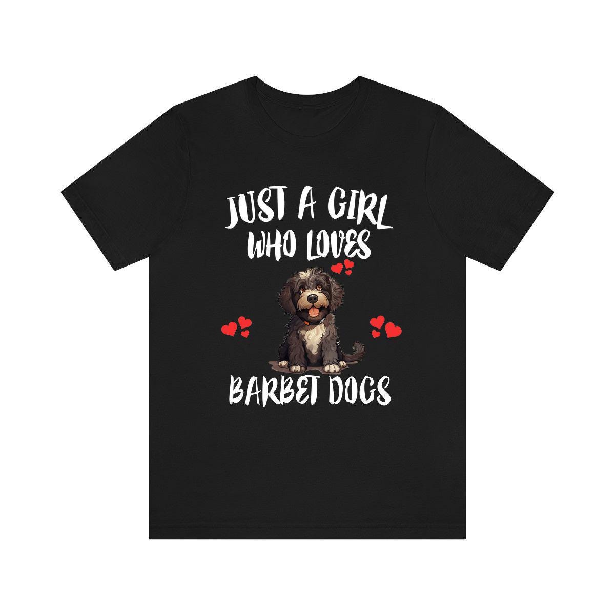 Barbet Dog T-Shirt for Girls - barbet dog print design