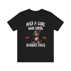 Barbet Dog T-Shirt for Girls - barbet dog print design