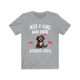 Just A Girl Who Loves Barbets Shirt, Dog Lover Shirt, Barbet Dog, Animal Toddler Infant Kids Gift T-Shirt Image 1