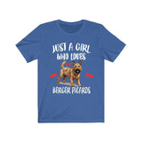 Just A Girl Who Loves Berger Picards Shirt, Dog Lover Shirt, Berger Picard Dog, Animal Toddler Infant Kids Gift T-Shirt Image 2
