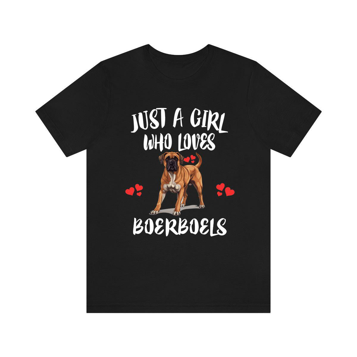Just A Girl Who Loves Boerboels Shirt, Dog Lover Shirt, Boerboel Dog, Animal Toddler Infant Kids Gift T-Shirt Image 1