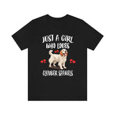 Just A Girl Who Loves Clumber Spaniels Shirt, Dog Lover Shirt, Clumber Spaniel Dog, Animal Toddler Infant Kids Gift T-Shirt Image 1