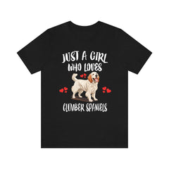 Just A Girl Who Loves Clumber Spaniels Shirt - Clumber Spaniel print design