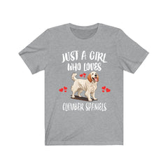 Just A Girl Who Loves Clumber Spaniels Shirt - Clumber Spaniel print design