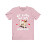 Just A Girl Who Loves Clumber Spaniels Shirt, Dog Lover Shirt, Clumber Spaniel Dog, Animal Toddler Infant Kids Gift T-Shirt Image 4