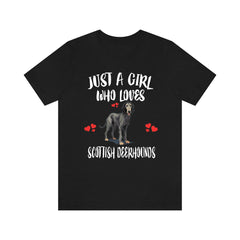 Scottish Deerhound T-Shirt for Girls - deerhound print design
